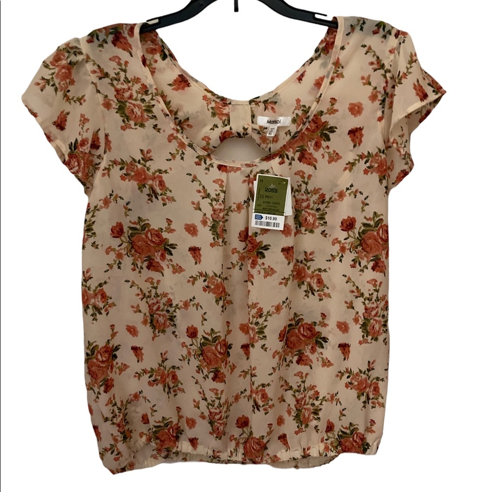 Sheer floral top